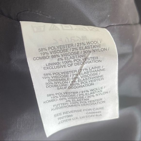 J Crew Checkered Flutter Dress wool blend F5923 - Picture 13 of 13